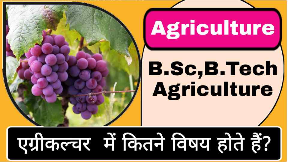 Agriculture me kitne subject hote hai